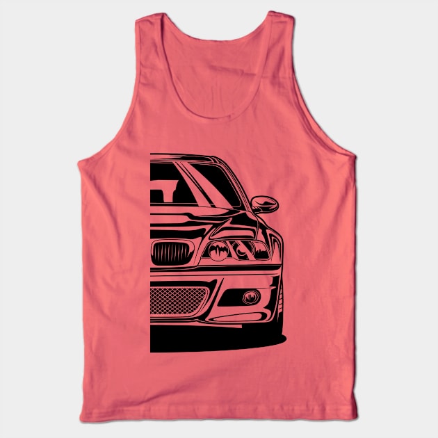 M3 E46 Coupe Line Art Tank Top by idrdesign